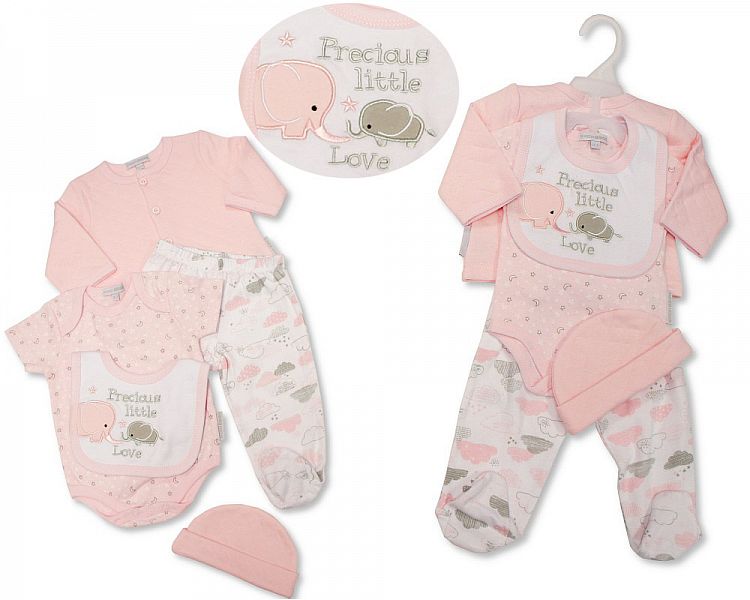 Baby Girls Quilted 5 Pieces Gift Set - Gift Set